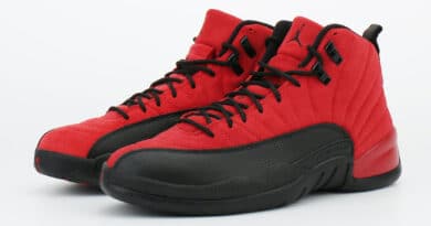 Pánské červené tenisky Air Jordan 12 Reverse Flu Game Varsity Red/Black CT8013-602 semišové a vysoké kotníkové boty a obuv Jordan