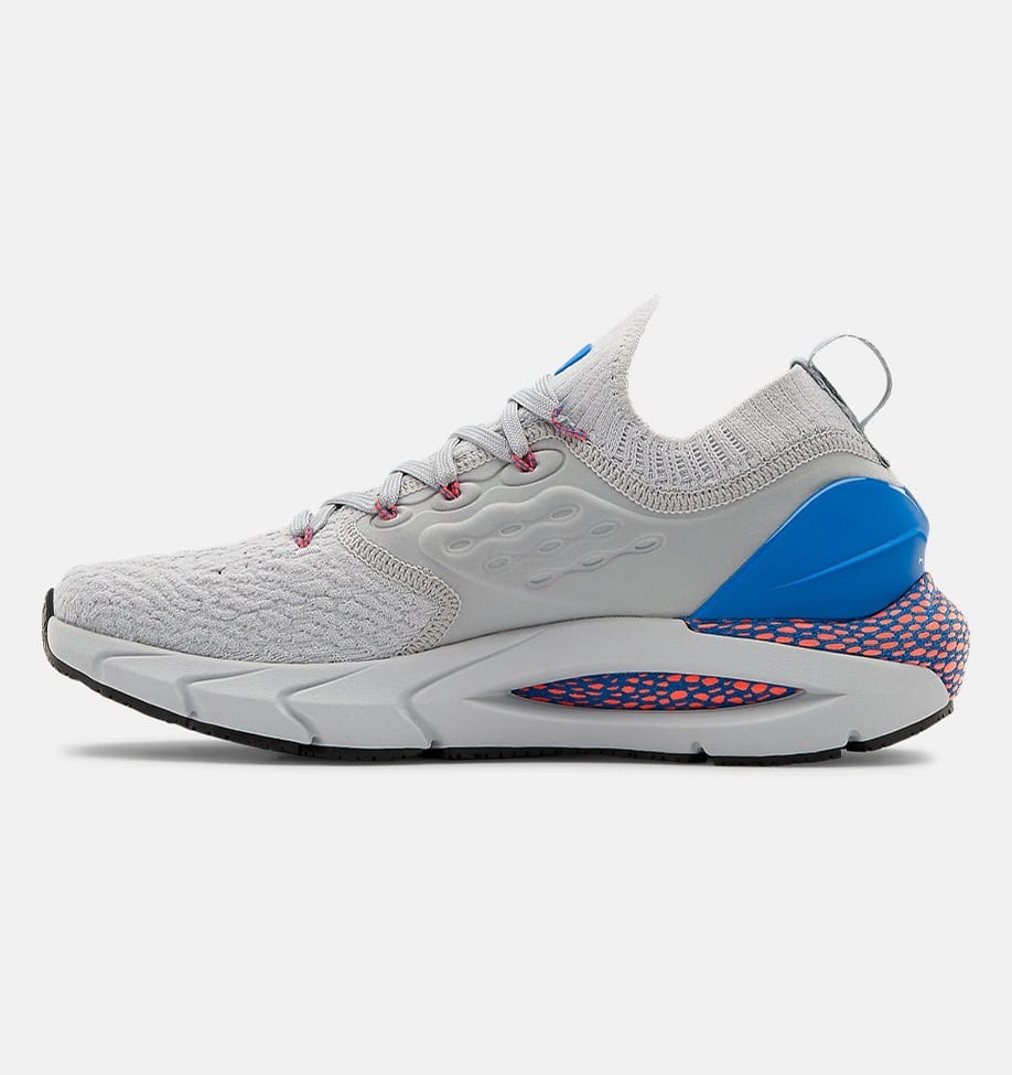 Dámské šedé tenisky a boty Under Armour Hovr Phantom 2 Mod Gray/Photon Blue/Black 3023021-102 nízké běžecké botasky a obuv UA