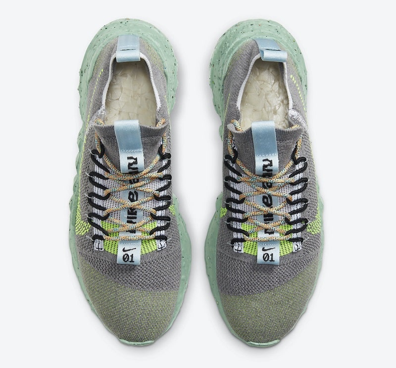 Nízké šedé boty Nike Space Hippie 01 Grey Volt DJ3056-002