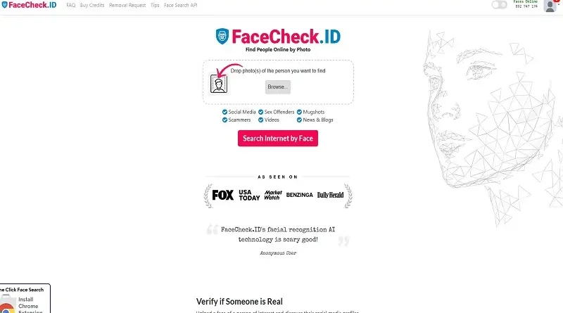 FaceCheck.ID: Výkonný online nástroj pro rozpoznávání obličeje