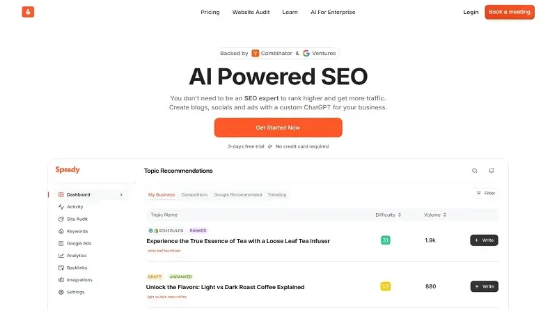 SpeedyBrand: SEO poháněné umělou inteligencí